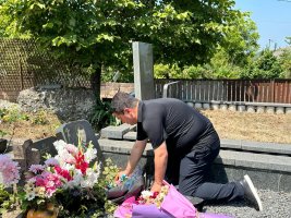 სამტრედიაში აგვისტოს ომში დაღუპულ გმირებს პატივი მიაგეს