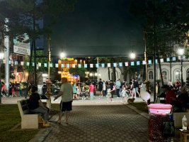 რეაბილიტირებული ,,მომავლის პარკი''  ღამით