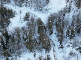 სამტრედიის მუნიციპალიტეტის მაღალმთიან სოფლებში თოვლის გაწმენდითი სამუშაოები აქტიურ რეჟიმში მიმდინარეობს