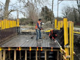 სამტრედია, სოფელ ჭაგანში მდინარე ჭურთავაზე ნაპირსამაგრი სამუშაოები მიმდინარეობს